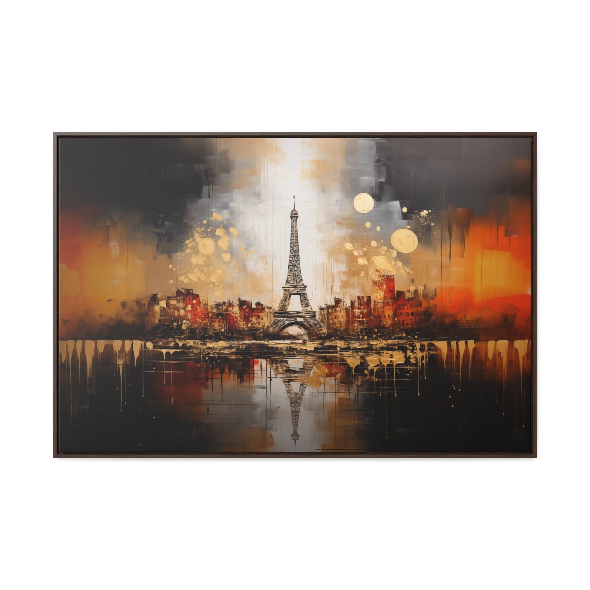 Paris Night Eiffel Tower Wall Art_Front View