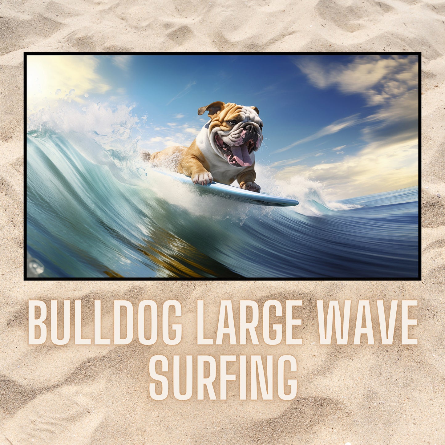 Surfing Bulldog_Beach Display