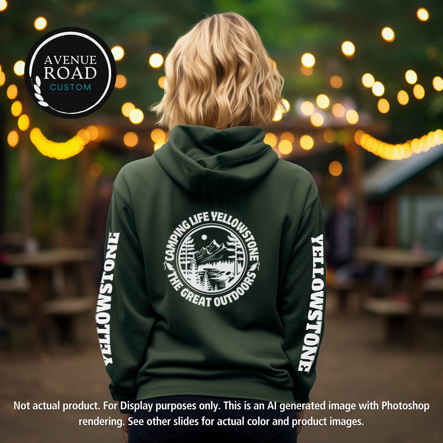 Outdoor Camping Sleeve Printed hoodie Back side