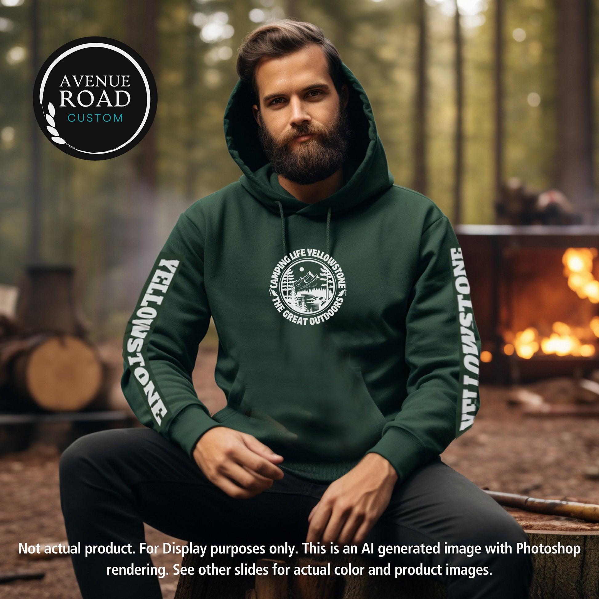 Outdoor Camping Sleeve printed Hoodie