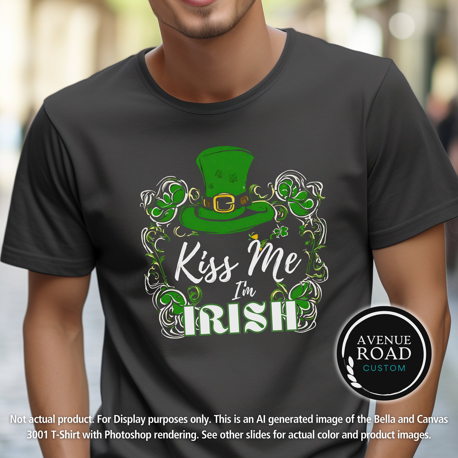 Kiss me I'm Irish Unisex T-Shirt_Asphalt Color