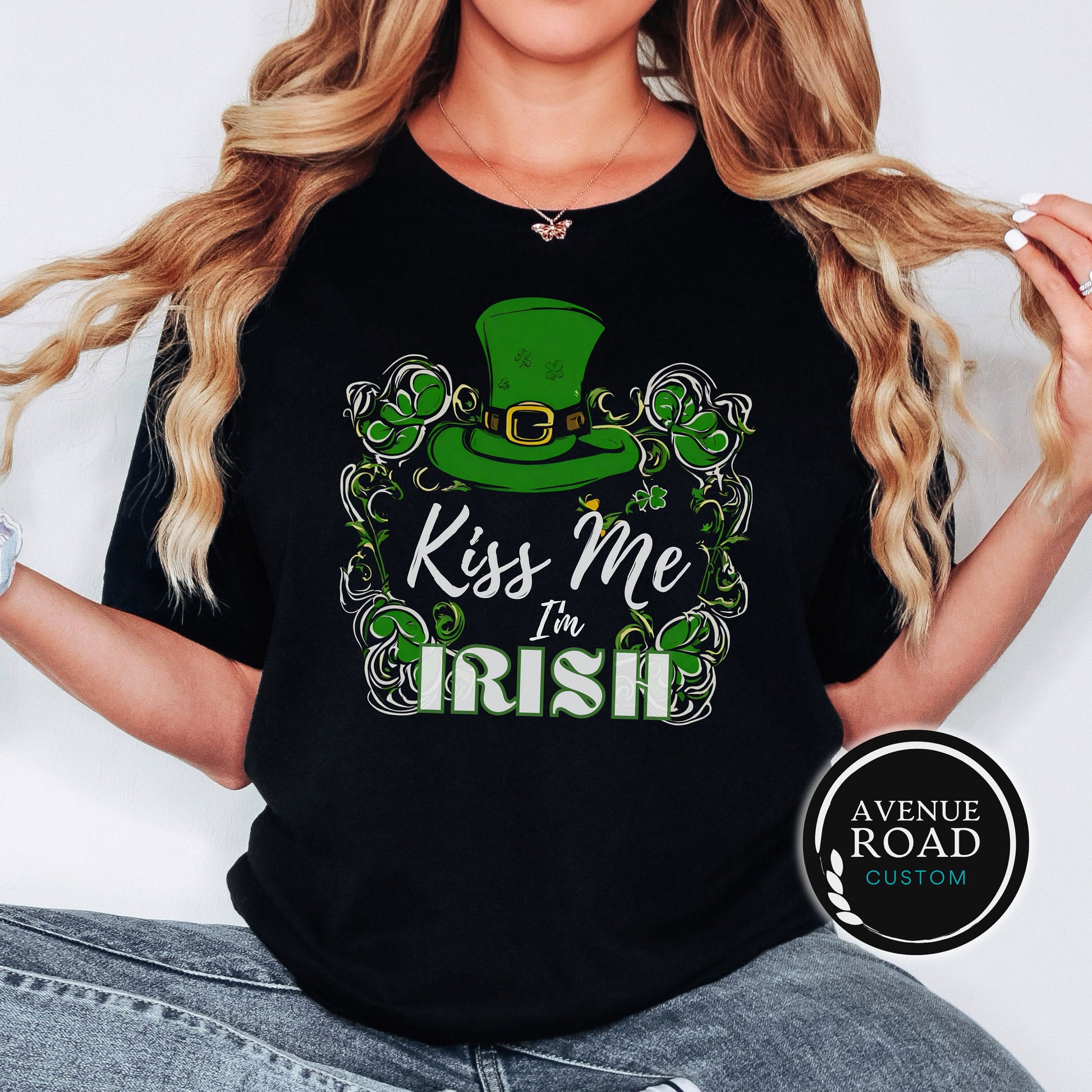 Kiss me I'm Irish Unisex T-Shirt_Woman Mockup