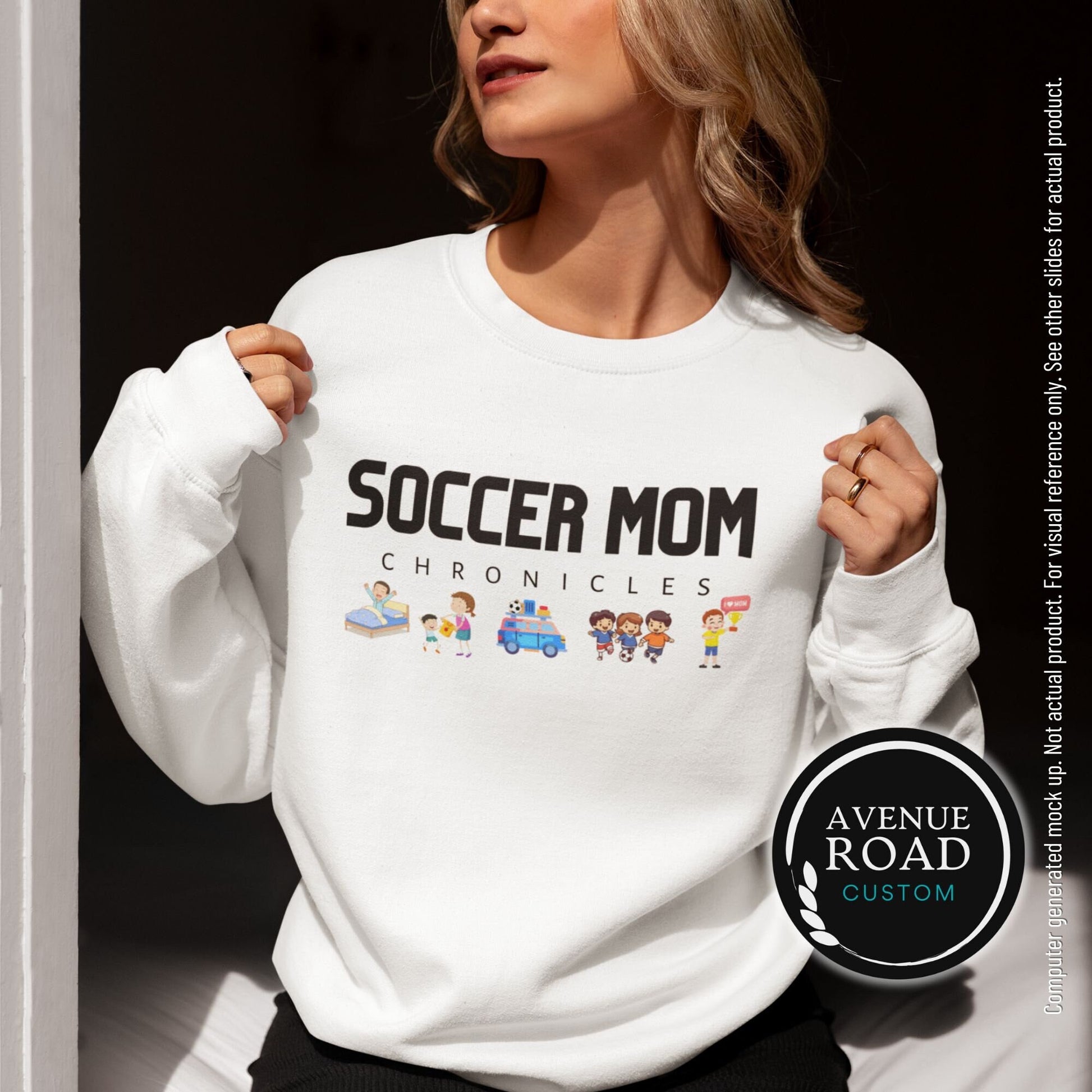 Soccer Mom Sweatshirt_Woman Model