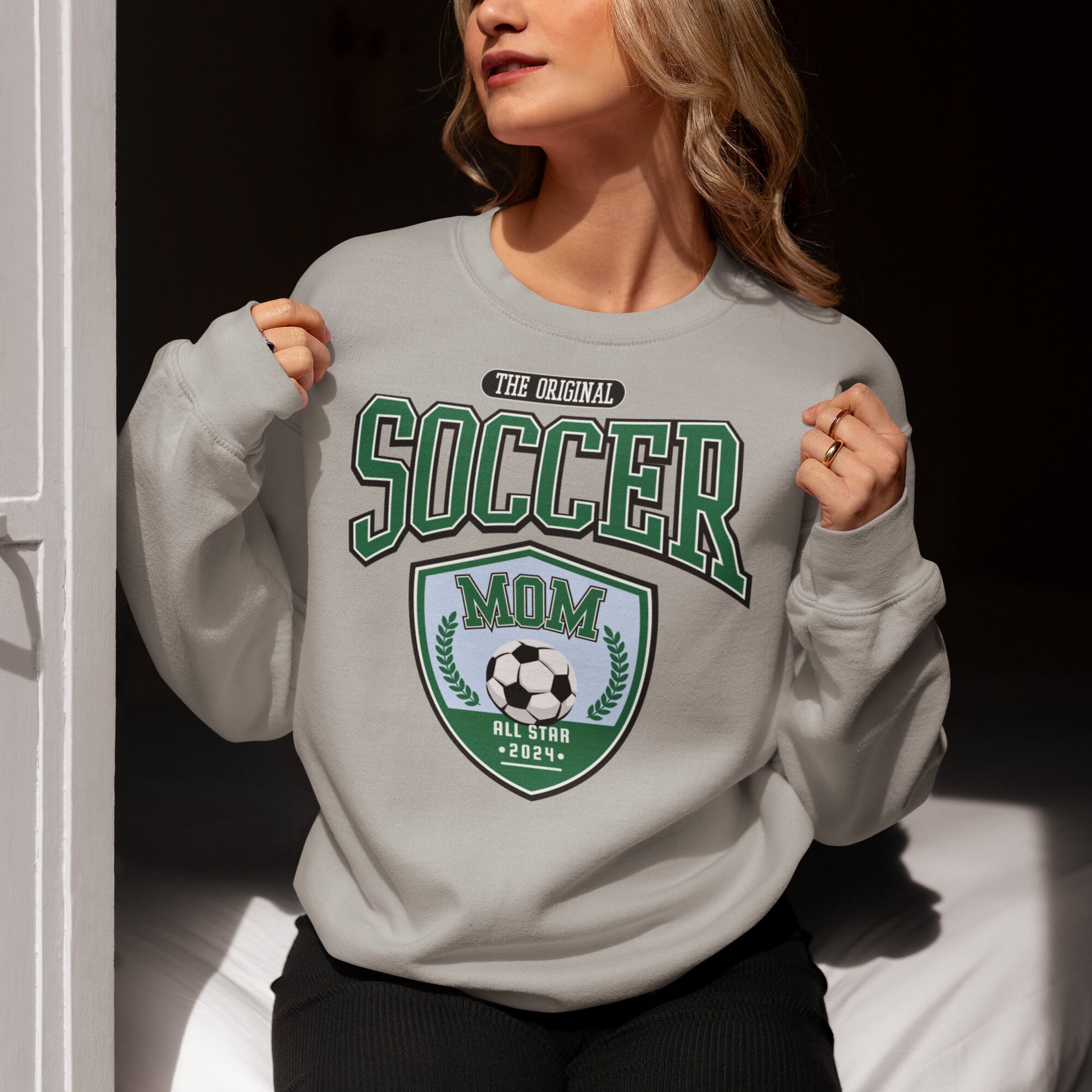 Soccer Mom Club Style Sweatshirt_Sport Gray