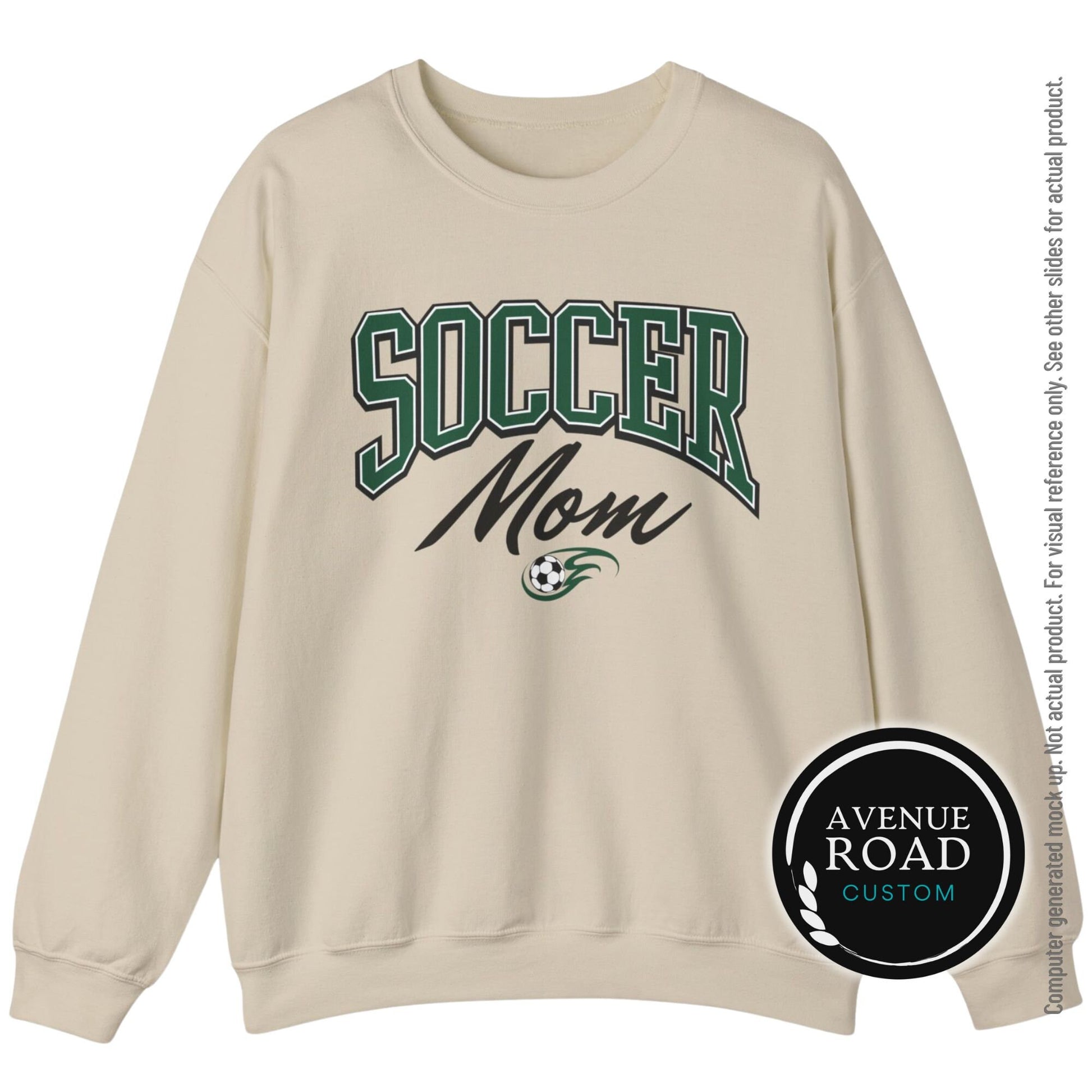 Soccer Mom Varsity Sweatshirt_Sand