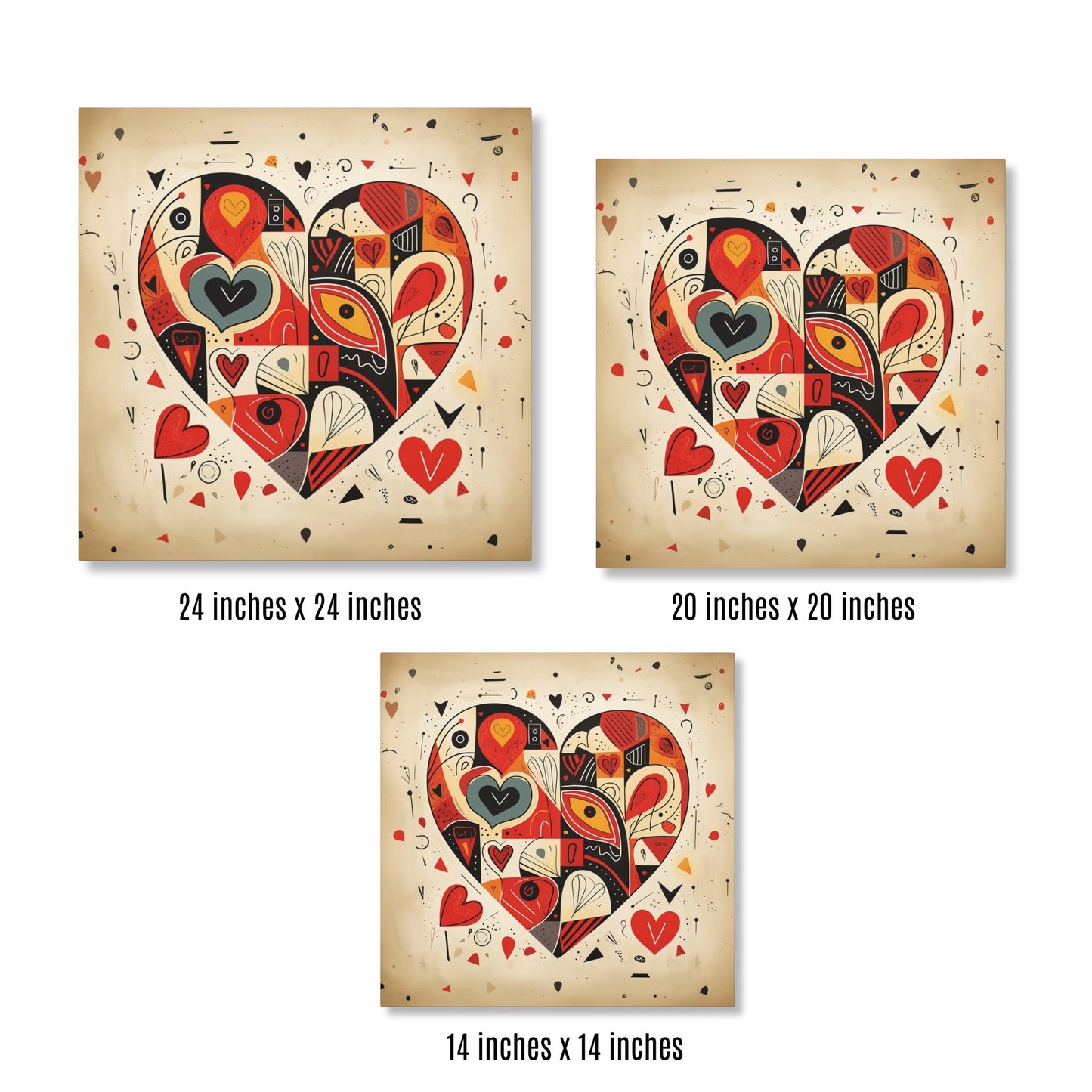 Vision of Love Wall Art_Size Chart