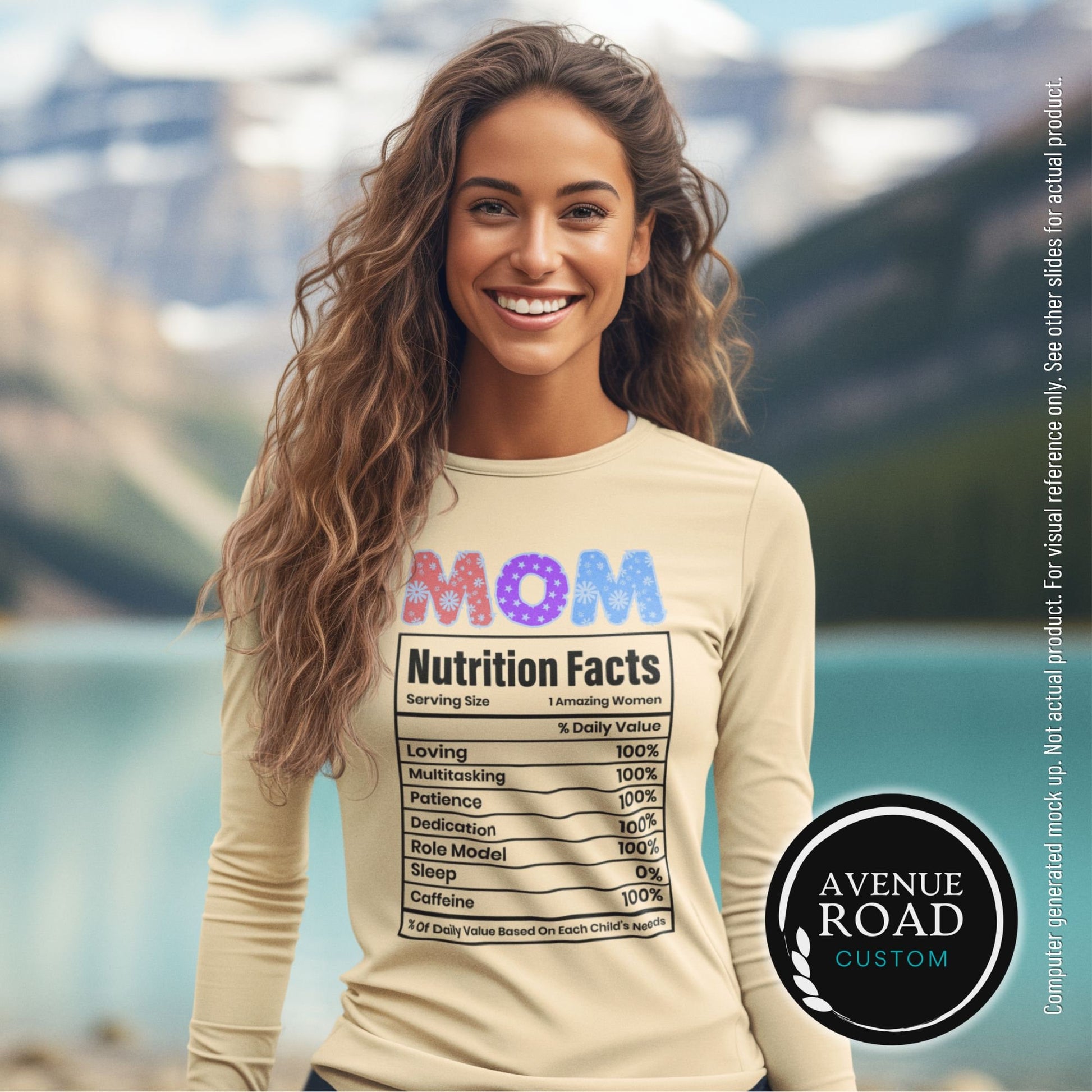 Whimsical Mother's Day Nutrition Tee_Soft Cream