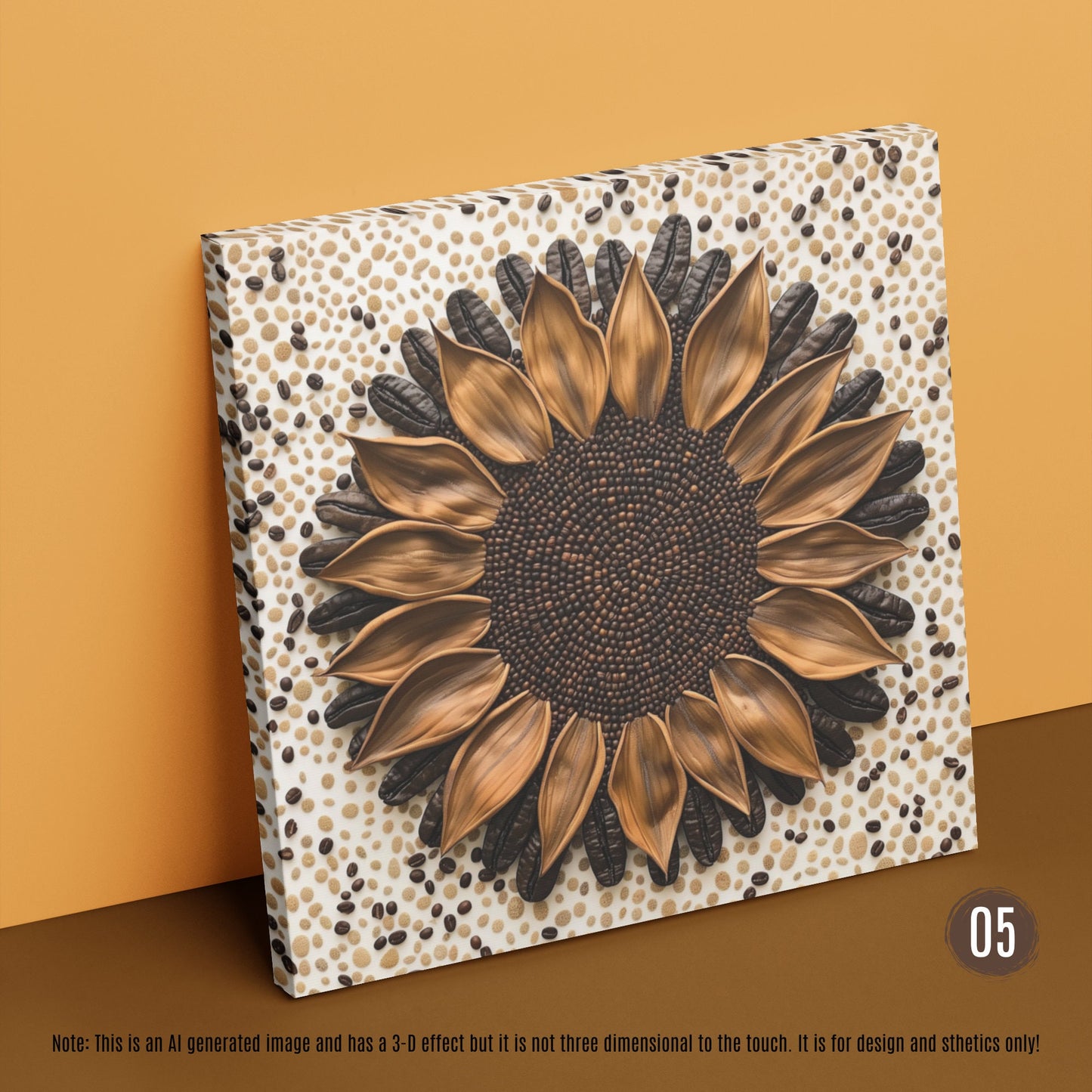 Sunflower Coffee Bean Wall Art_Display Art