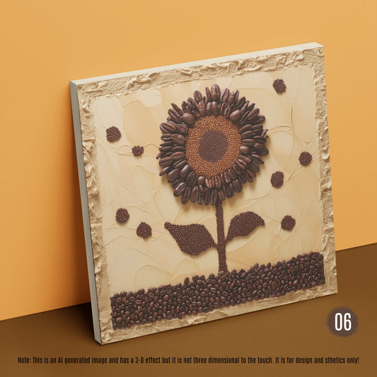 Sunflower Coffee Bean Wall Art_Display Art