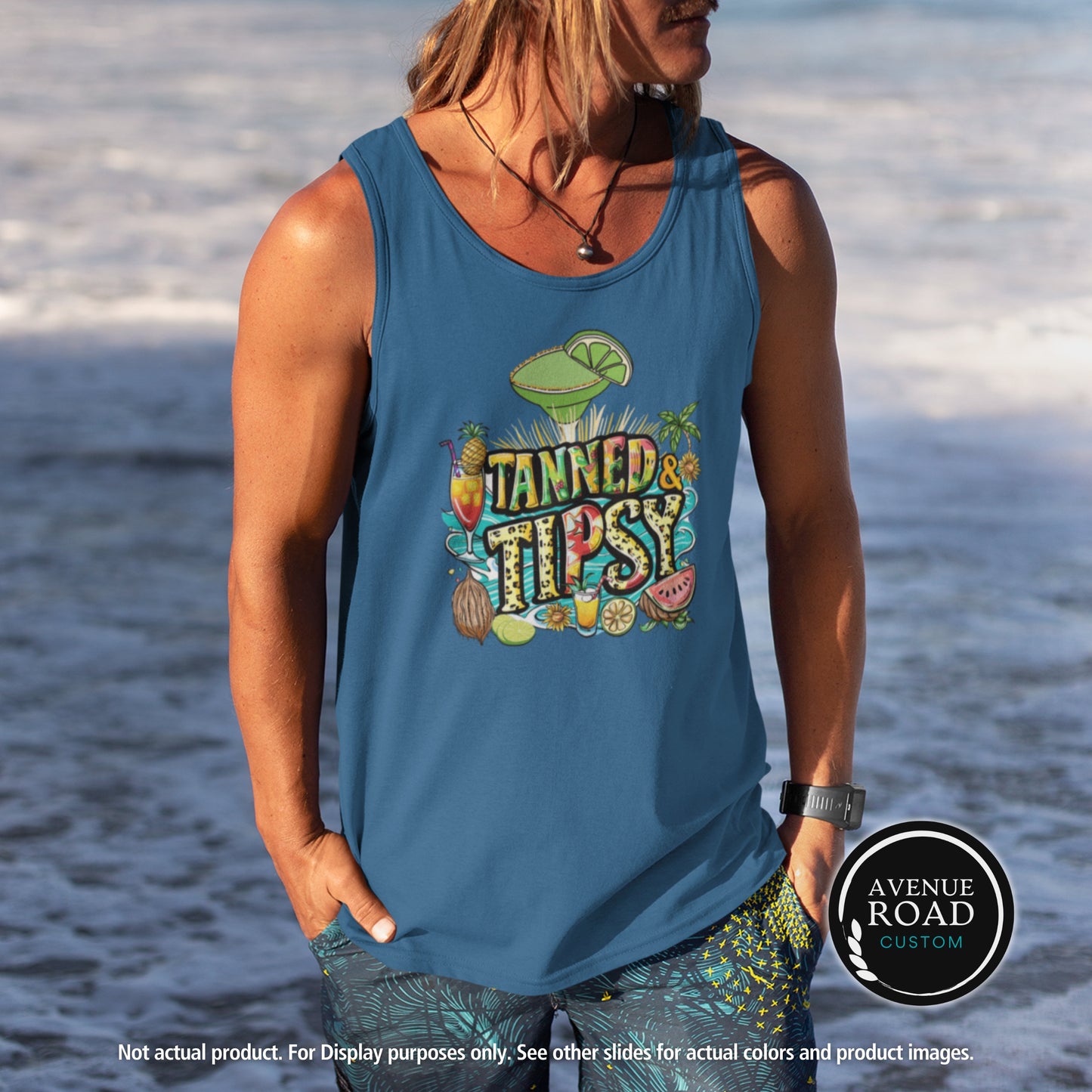 Summer Fun Tank Top_Blue Triblend