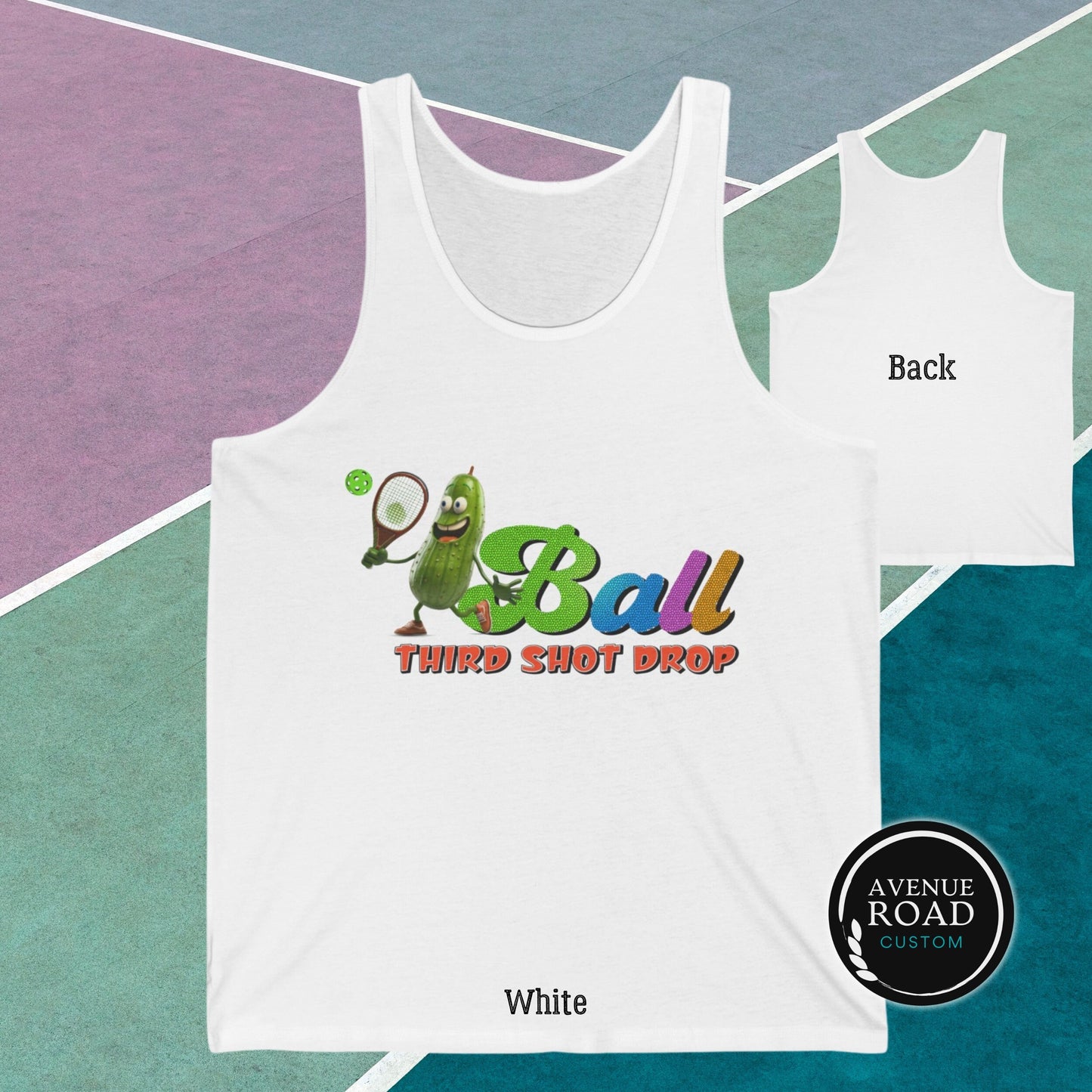 Pickle Ball Tank Top_Front and Back View