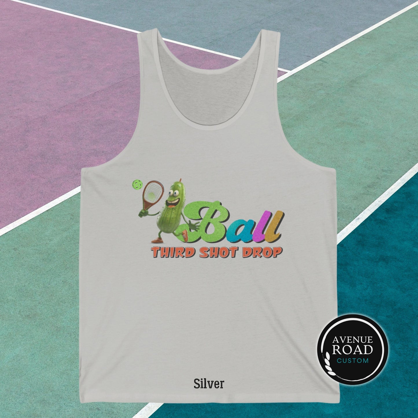 Pickle Ball Tank Top_Silver Mockup