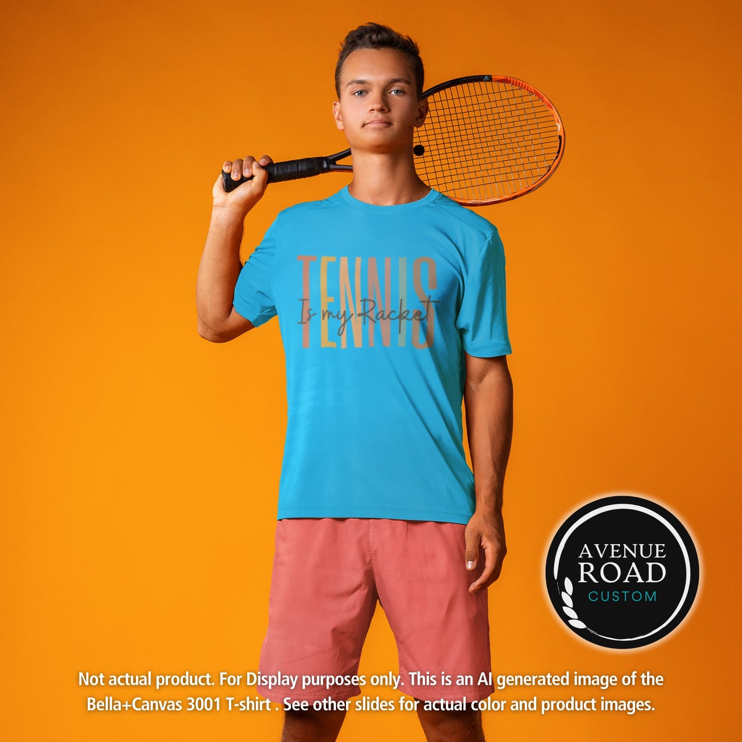 Sporty Tennis T-Shirt_Heather Aqua